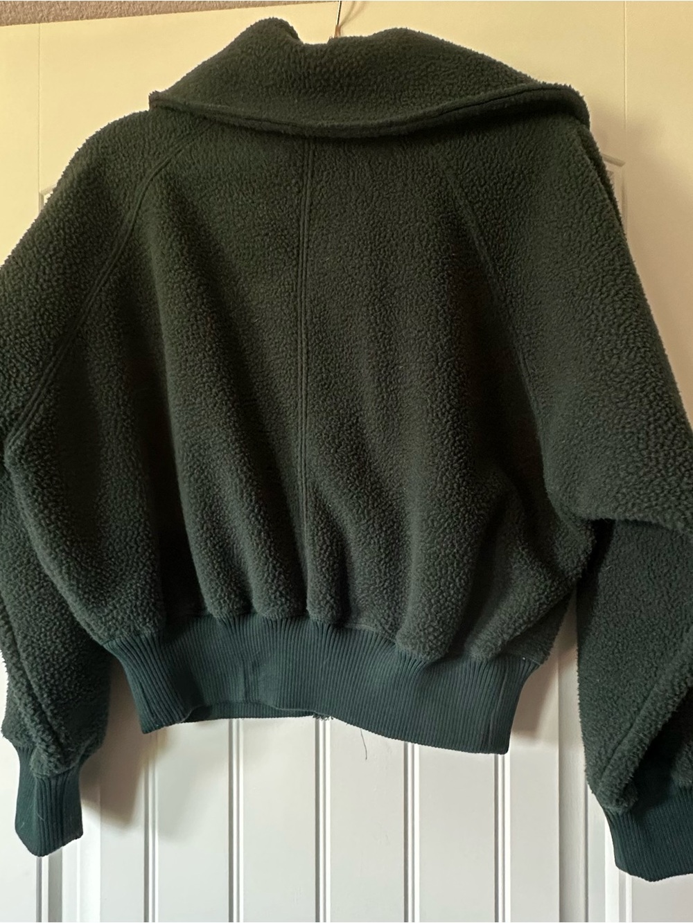 We The Free Dark Green Sherpa Bomber Jacket - Picture 3 of 3